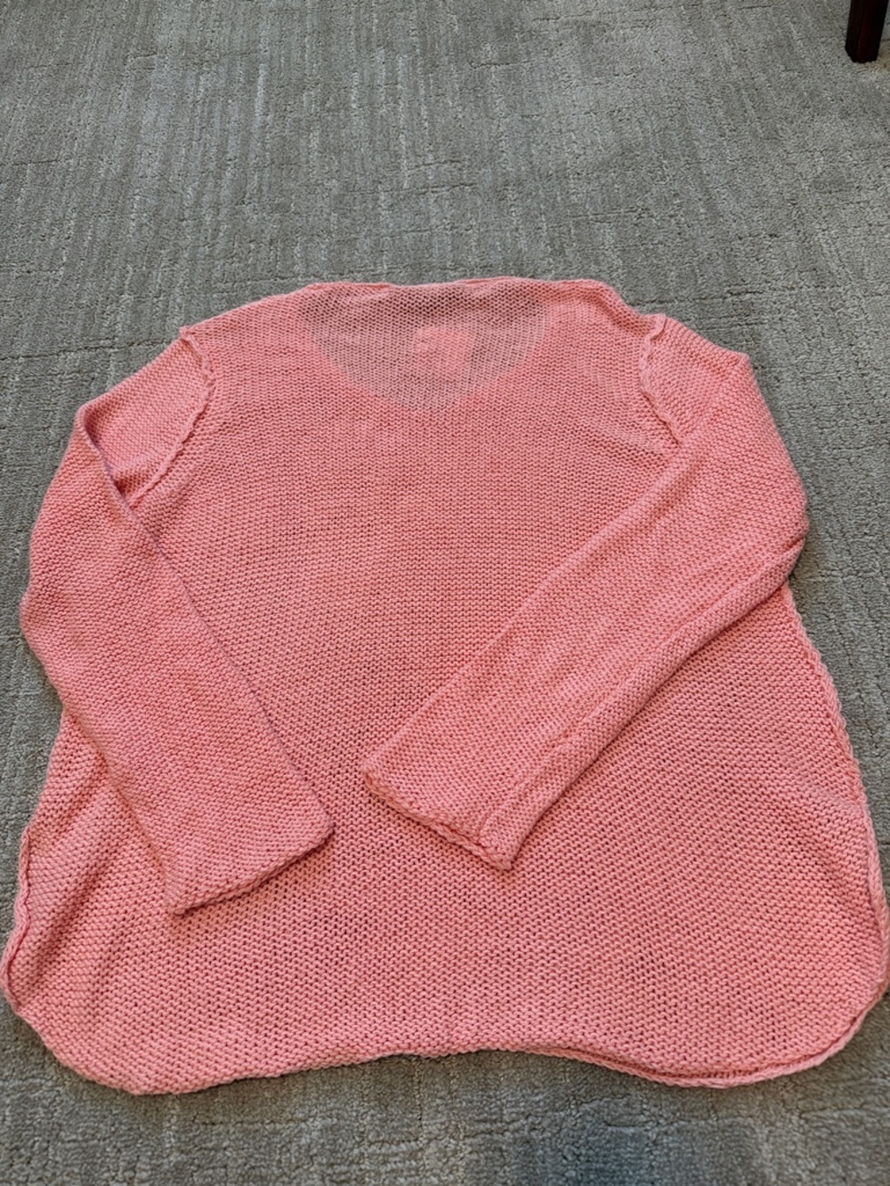 NWT Wooden Ships seed stitch peach sweater sz S/M - Picture 4 of 4
